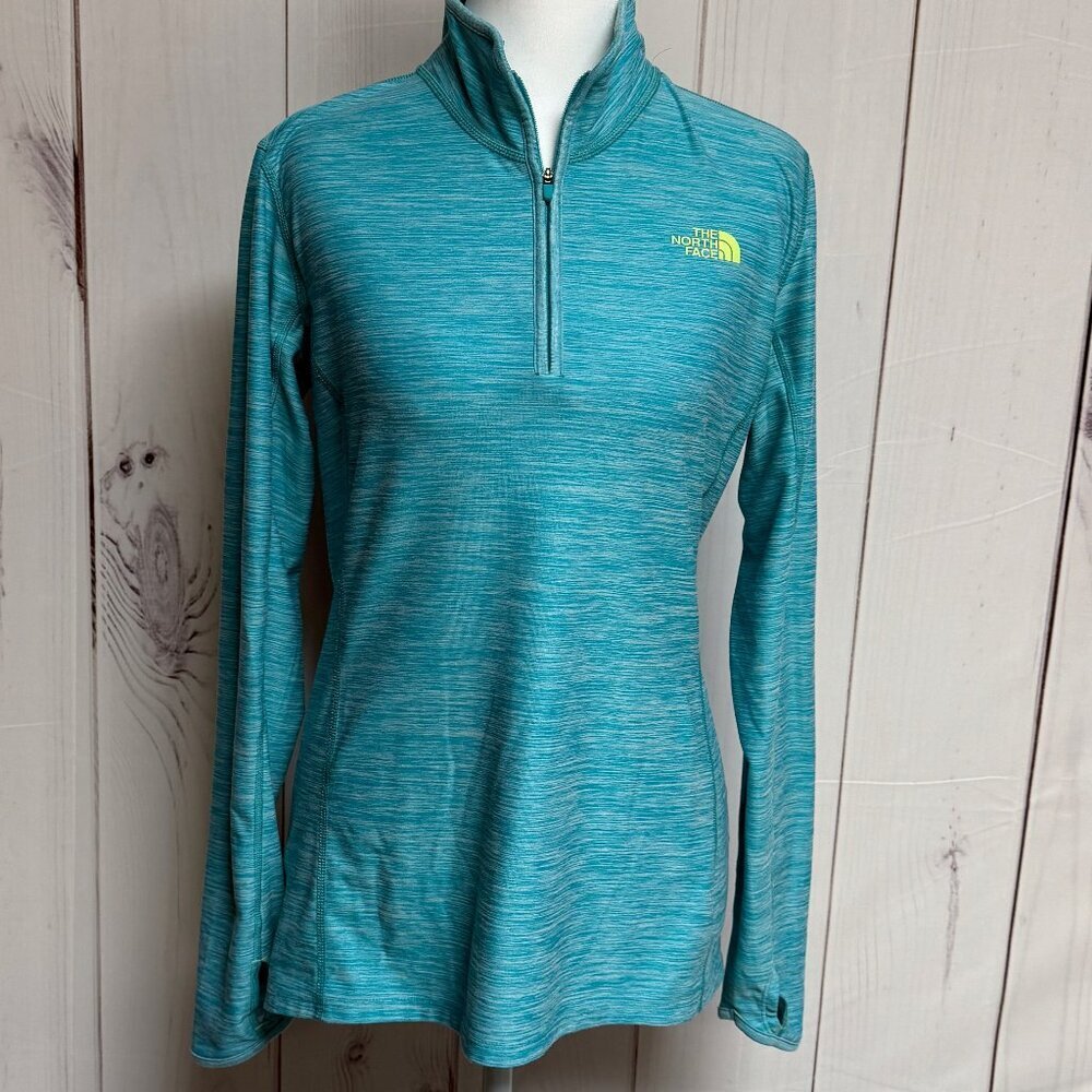 The North Face Motivation 1/4-Zip Top–Teal Heather (Turquoise) – Women’s M – EUC